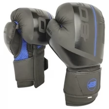 Перчатки боксёрские B-Series BBG400, флекс, цвет чёрный/синий, 10 OZ